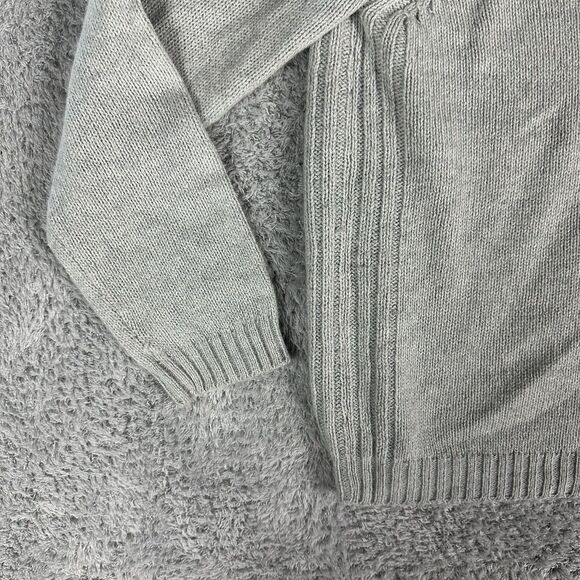 Woolrich Women's Cozy Ribbed Cable Knit Sweater M Grey Light Blue Wool Cashmere - Picture 2 of 16